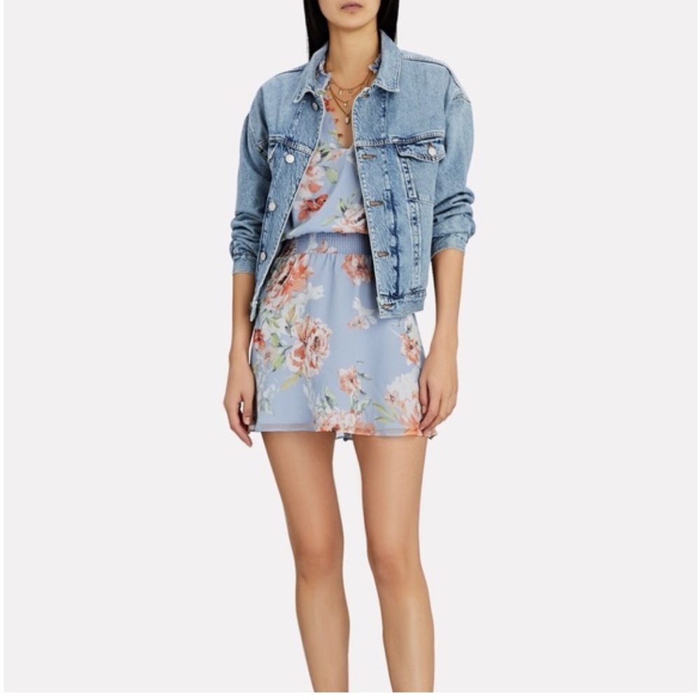 Intermix Eva Floral Sleeveless‎ Silk Mini Dress